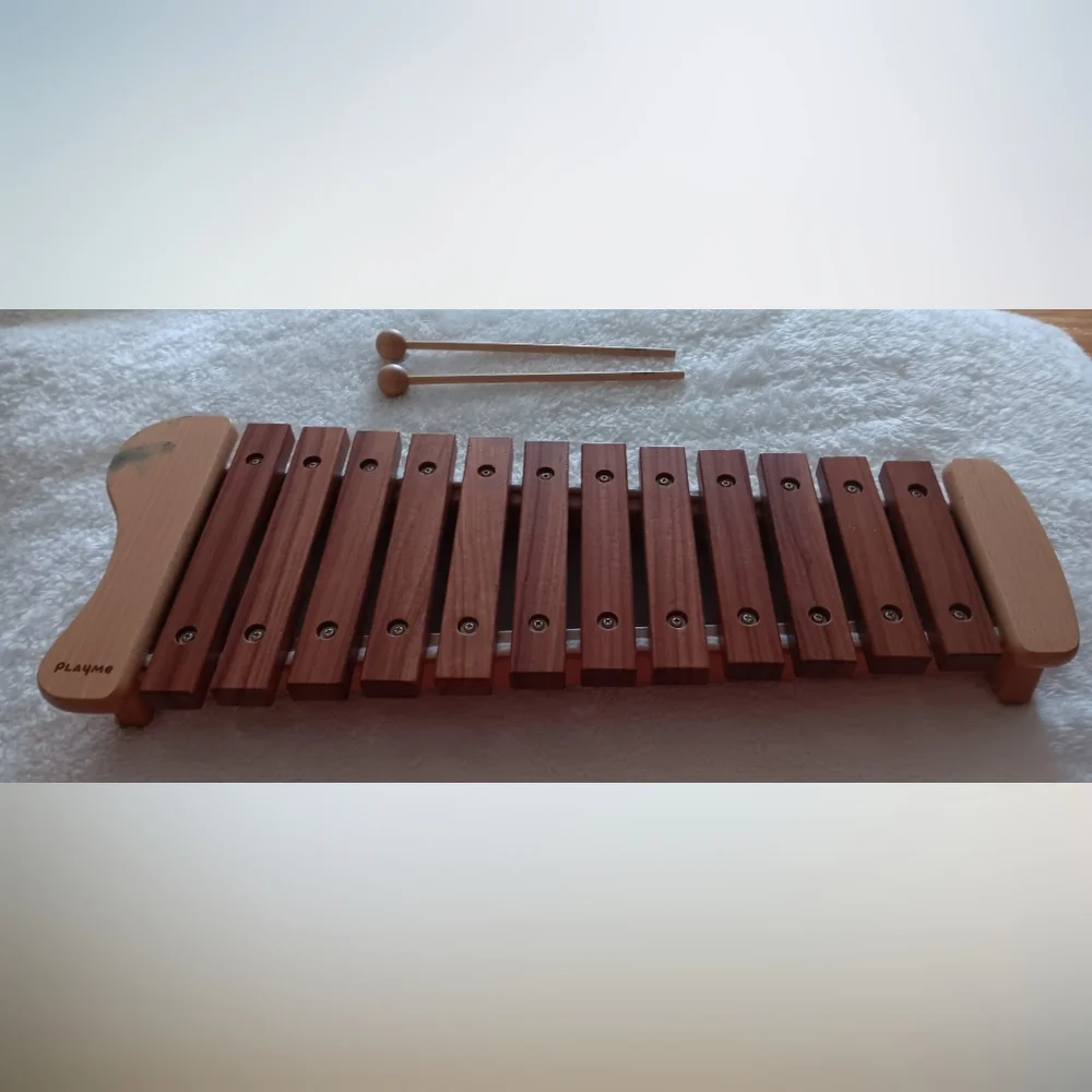 Playme Wooden Xylophone 12 Key Musical Toy With Mallets